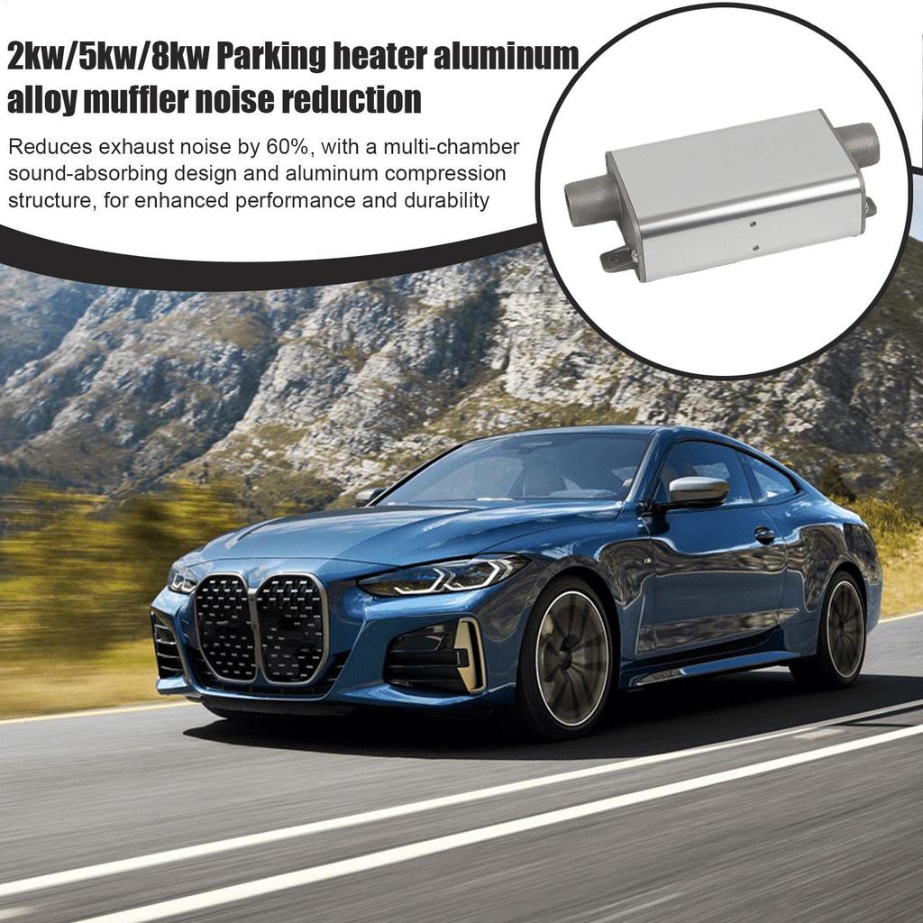 Auspuffschalldämpfer 2kw/5kw/8kw Standheizung Aluminiumlegierung Schalldämpfer Geräuschreduzierung für Geräuschreduzierer Parken LKW Auto Luftheizung