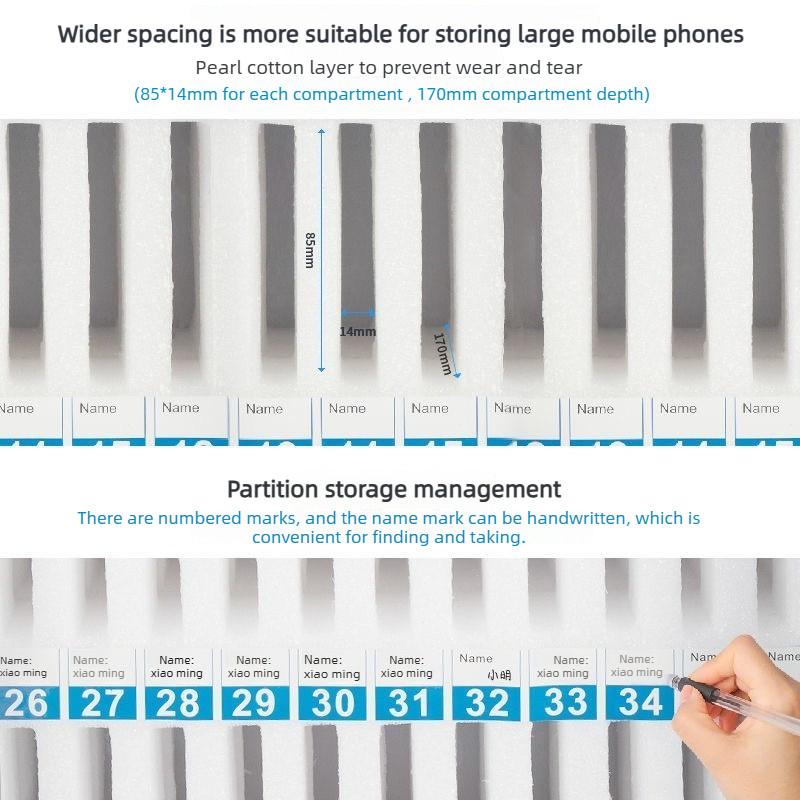 Cell Phone Safe Deposit Box Portable Phone Storage Box Transparent Restaurant Employee Storage Student Meeting Factory Locker