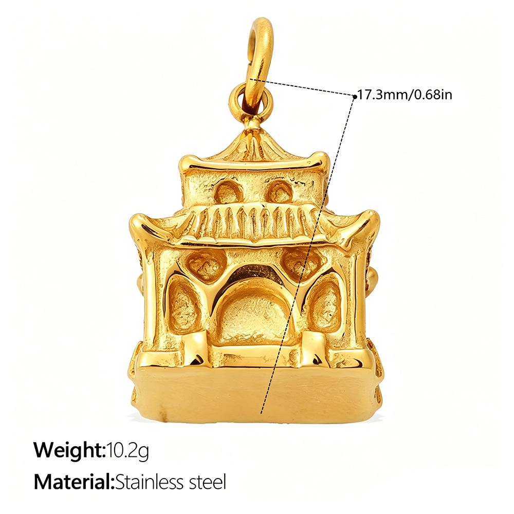 Luxury 3D Landmark Pendant Cocktail Glass Ornament