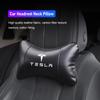 Car Seat Headrest Carbon Leather Pillow Neck Cushioning For Model-Y Model-3 Model-X Model-S Cybertruck Roadster SpaceX