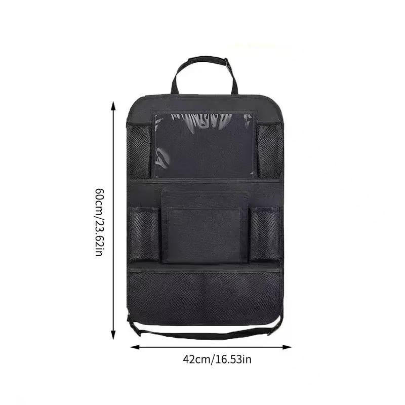 Autositz Aufbewahrungsorganizer Multifunktional Oxford Stoff Auto Rücken Mehrfachtasche Aufbewahrungstasche mit Touchscreen Tablet-Halter