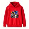 Kids Boys Girls Casual Pullover Hoodie, Cool Hip Hop Urban Graffiti Character Print Long Sleeve Soft Hooded Sweatshirt for Casual Daily Wear Street