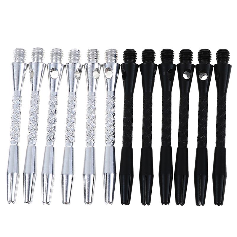 12pcs 5cm Aluminium Alloy Screw Dart Shaft Silver Black Darts Stems Replace Nw