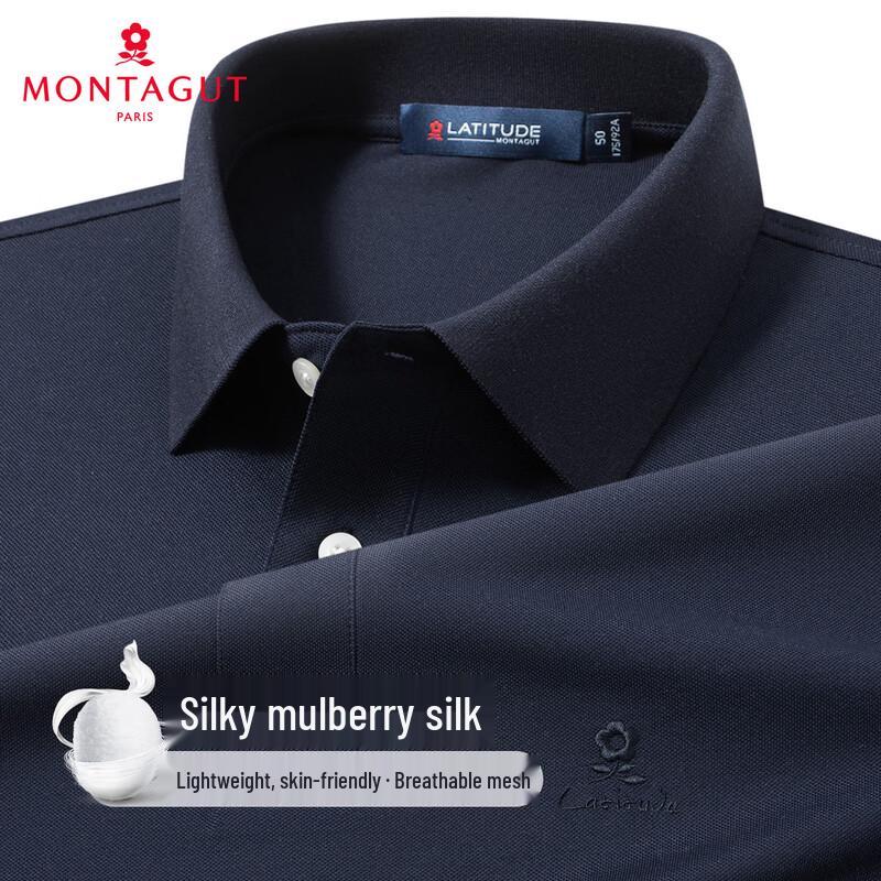 Montagut 15% Silk Blend Breathable Men's Polo Shirt