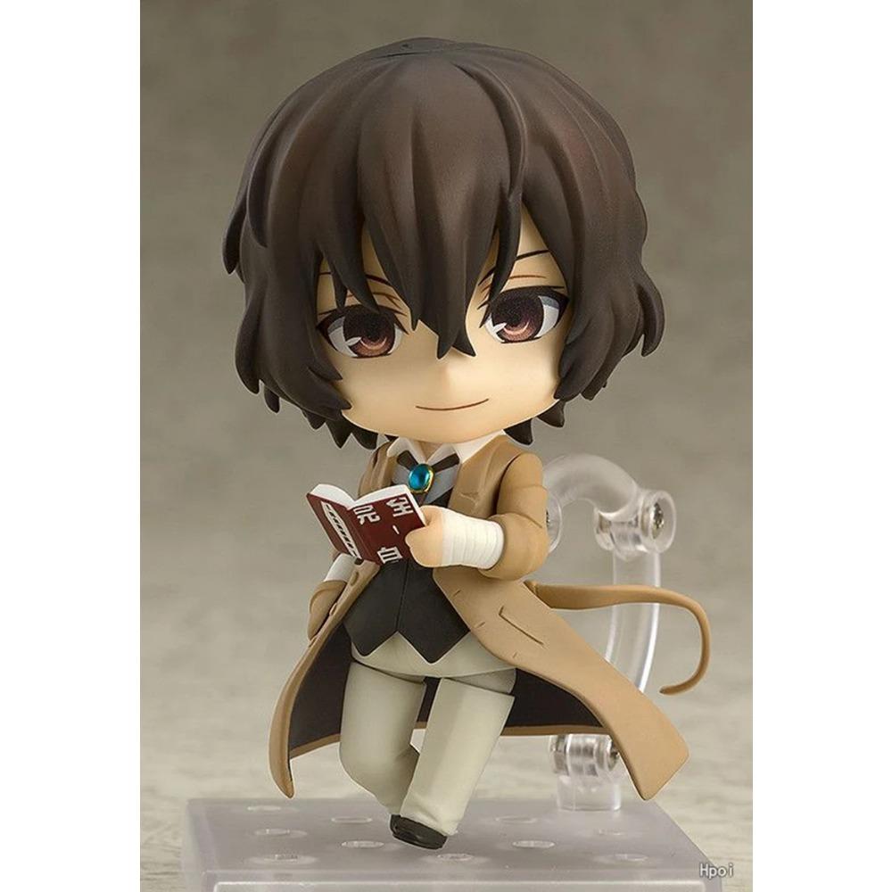 10CM Anime Bungo Stray Dogs Dazai Osamu Figure Action #657 Replacement Face Accessories Model Toy Gift Collection PVC OB11