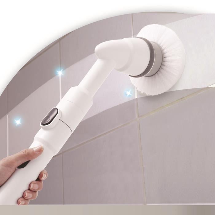 TURBO SCRUB PRO Kit de nettoyage électrique 360° - 3 têtes - Manche télescopique