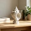Weiße Muschelfigur, 3D-gedrucktes nautisches Küsten-Tischornament für Wohnzimmer, TV-Möbel, Bücherregal, Schrankdekoration