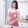 Cute Cartoon Rabbit Kitchen Apron for Men Women Pink White Waterproof Cotton Linen Easy To Clean with Large Pocket And H-Shaped Straps Home