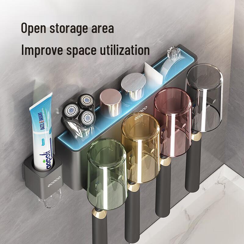 ecoco Wall-Mounted Toothbrush & Cup Holder
