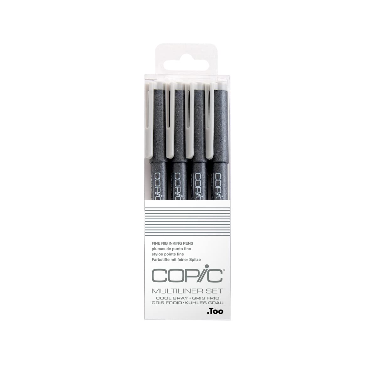 

COPIC Too Набор из 4 ручек Multiliner Холодный серый - Профессиональные художественные маркеры