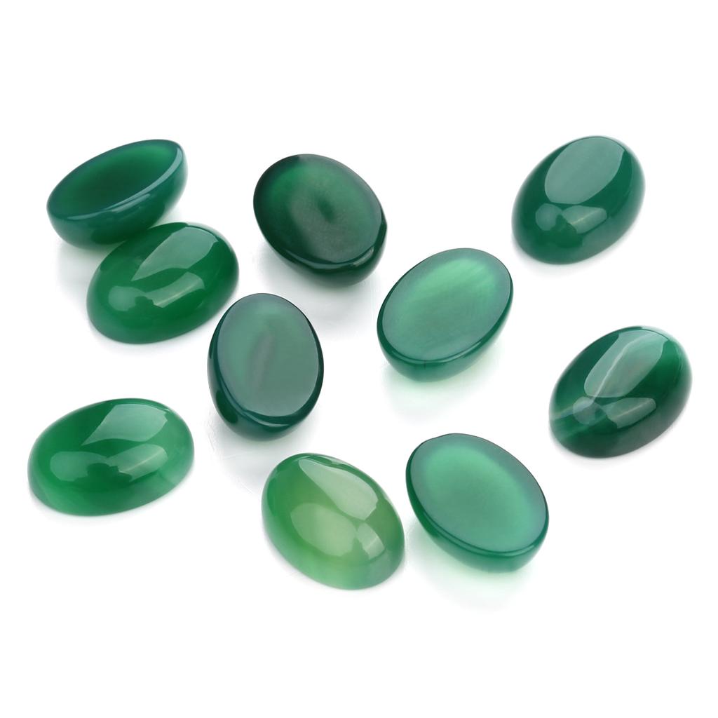 2-10pcs/lot Natural Stone Oval Cabochon Agate Malachite Opal Turquoise Loose Beads Cabochon For DIY Charm Necklace Earrings Gift