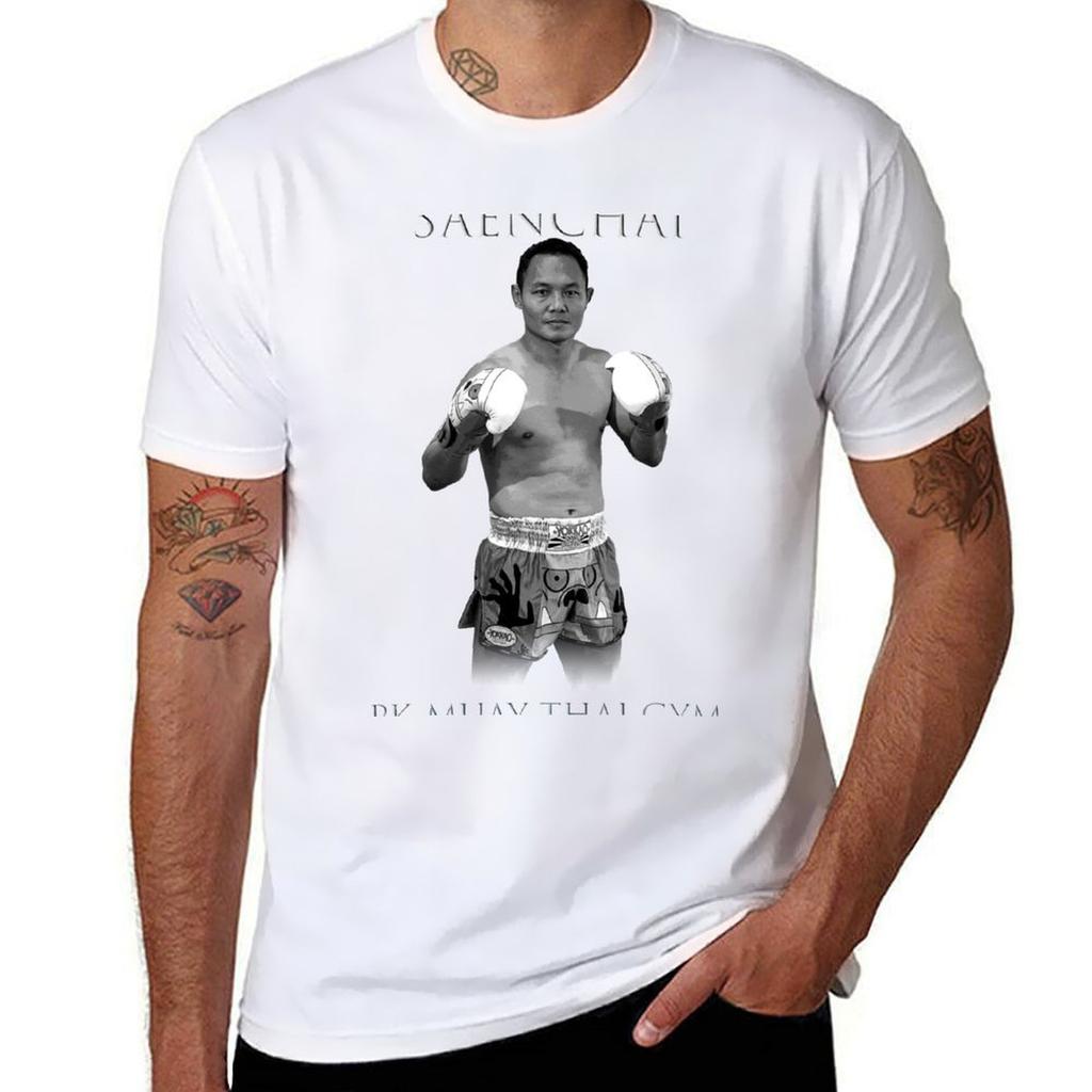 Saenchai PK Muay Thai Gym TShirt Active Wear Sports TShirt for Unisex