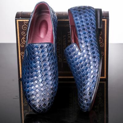 Zapatos Casuales de Cuero Tejido Retro para Hombre Mocasines para Conducir Mocasines Ligeros Hombre Moda Fiesta Boda Bailarinas Tallas EUR 38-48