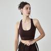 Women's Summer Slimming Racerback Yoga Bra with Chest Pads - Beautiful Back Design