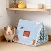 Maison Cachette pour Lapin, Lit pour Cobaye, Cachette pour Petits Animaux pour Souris, Cochon d'Inde, Hamster,