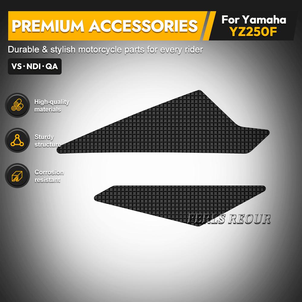 For  YAMAHA YZ250F 2019-2020 3D Rubber Tank Pad Black Anti Slip Motorcycle Gas Fuel Tank Protector Damping and Buffering