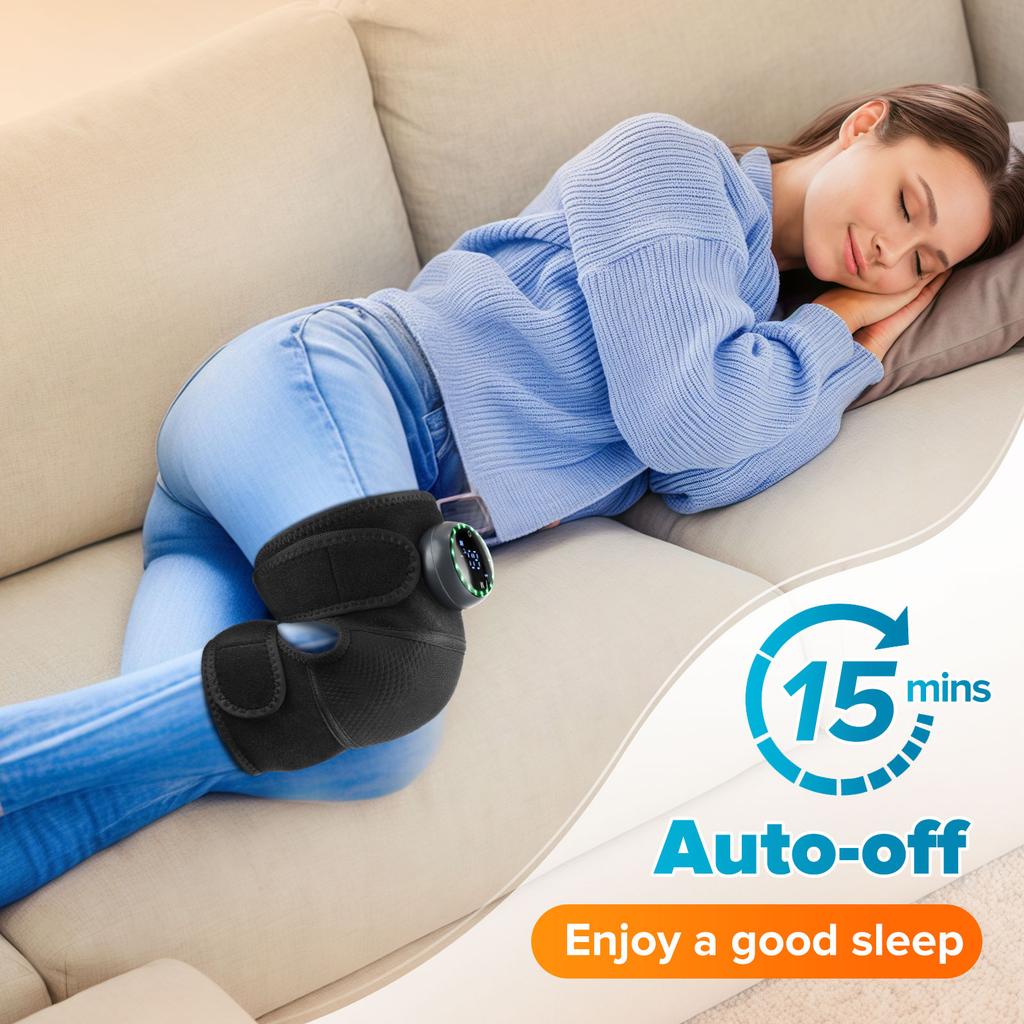 Elektrische Schulterstütze Beheizter Knie-Massager Vibrationsmassage Stützgürtel 3-in-1-Massager für Schulter Ellbogen Heißkompresse