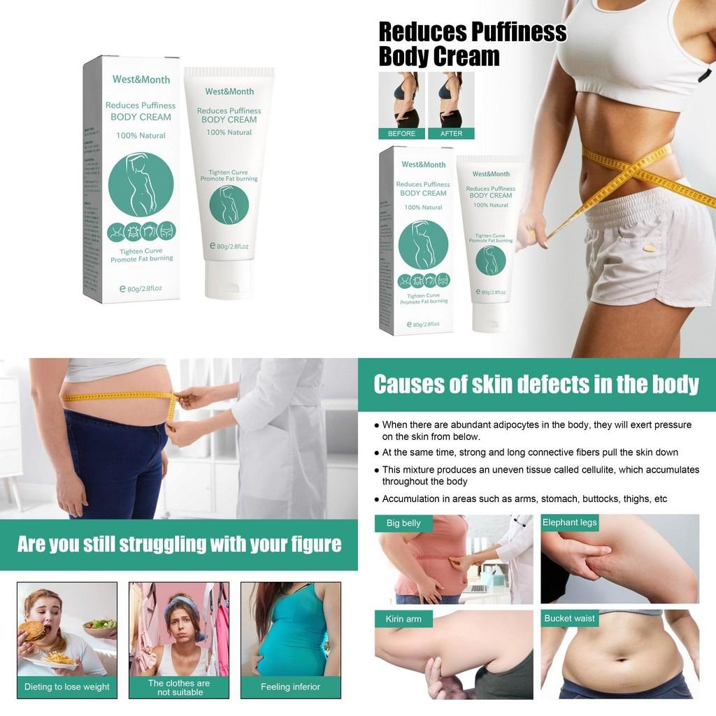West Month Schlankheitscreme Straffende Feuchtigkeitsspendende Körpercreme zur Bauchstraffung und Silhouettenformung