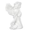 Resin Praying Angle Figurine White Prayer Girl Angle Ornament Hold Cheek Wings Cherubs Sculpture for Bookshelf Bedroom