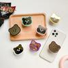 Korean Cute Cartoon Mirror Bear Folding Finger Ring Griptok Phone Holder for IPhone Support Socket Pocket Grip Tok Stand Bracket
