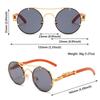 Vintage Luxury Design Round Sunglasses Cheetah Decoration UV Protection Gradient Shades Double Bridge Punk Sun Glasses Unisex