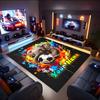 1PC Custom Name Elephant Soccer Art Print Theme Floor Mat Ideal for Living Room, Game Rooms, Office, Bedroom,Floor Mat Playful Design