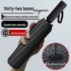 Men's Large Windproof Folding Umbrella: Reinforced, Sturdy, Dual-Use for Sun & Rain