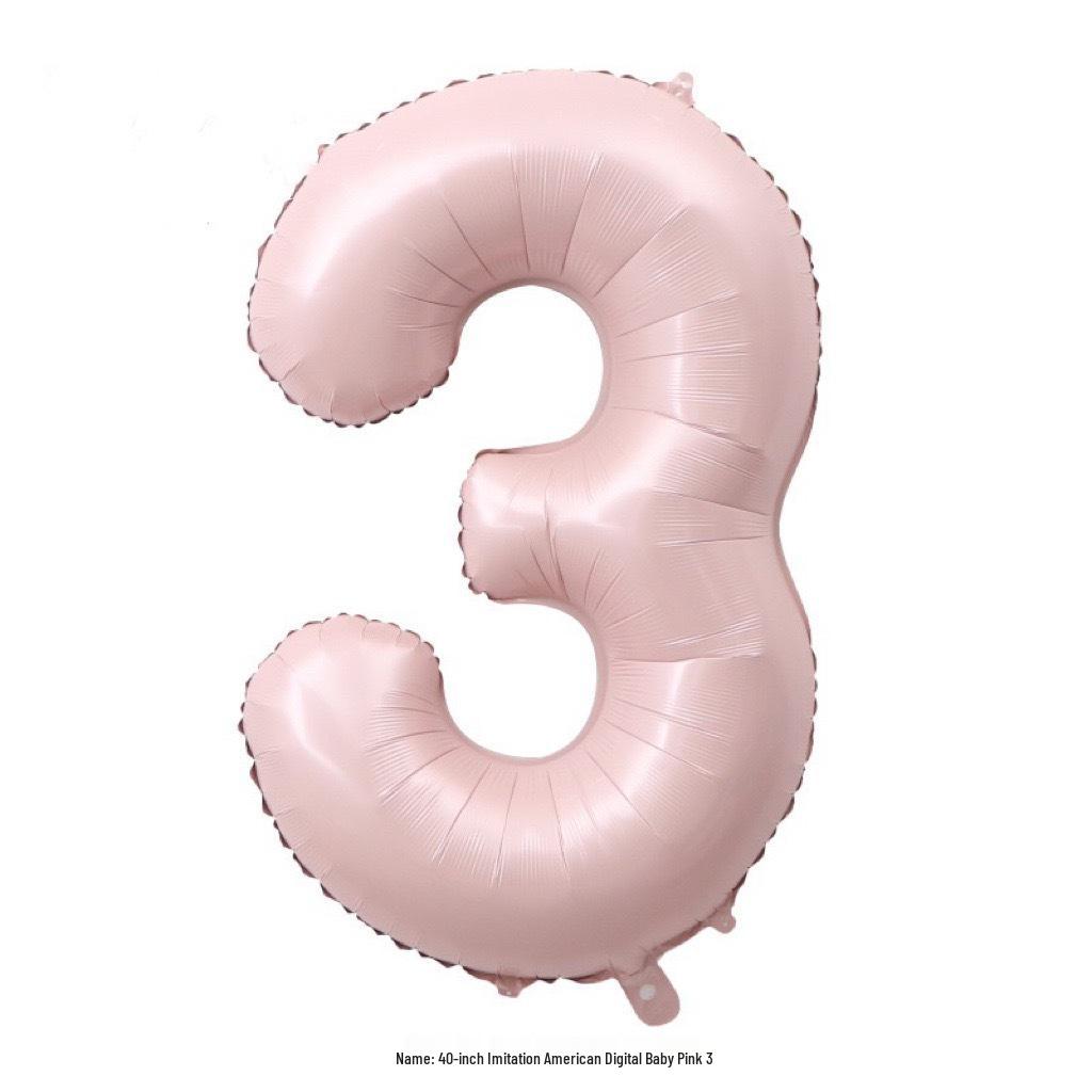 40-Inch Cream Number Balloon for Kids' First Birthday Party Decoration