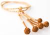 [Kongodo] Men's Wooden Prayer Beads M-Size Yabai Fragrant Wood Natural Uncolored Leather Tassel Ball Gift Box Included Original