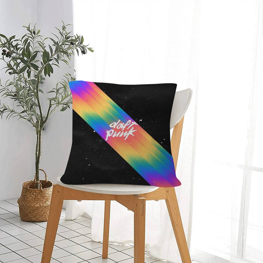 Around The World Daft Punk Pillow Cushion Cover Pillowcase Living Room Sofa Home Decor