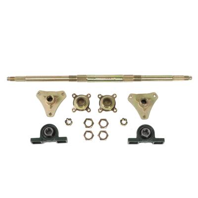 24inch Rear Axle Shaft Kit Metal Anti Impact Hubs Fixing Mounts Flanges Set for 50‑150CC ATVs Quads Drift Trikes