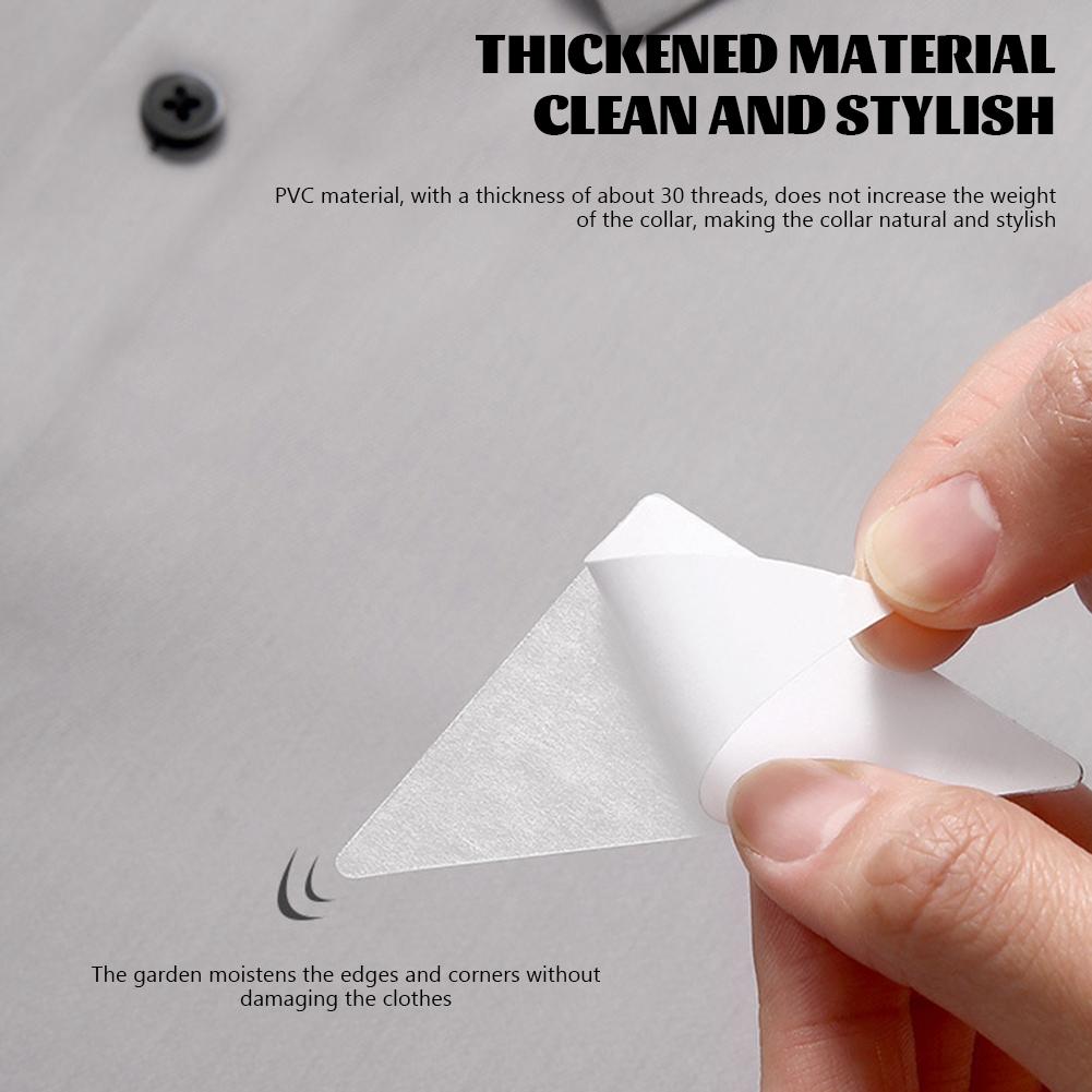 Collar Stickers Collar Triangles Patch PVC Self-adhesive Removable Collar Shaper For Shirt T-shirt Sweater Shaper