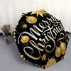 Merry ChristmasGold Glitter Ornament SetUmbrella, Portable 3-Fold Compact Umbrella,Christmas Gift ES424