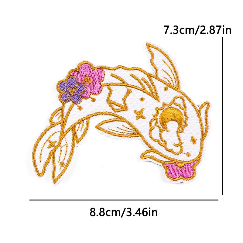 Japanese Cartoon Style Embroidery Patch Iron On Patches For Clothing Stickers Cherry Blossoms Fusible/Sewing Decorate Applique