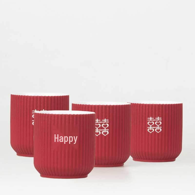 Wedding Tea Set: Teacups & Teapot Gift for Newlyweds, Perfect for Tea Ceremony, Toasting, & Dowry Souvenir