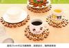 1pc Hollow Bamboo Kitchen Utensils Pot Coffee Cup Thickened Circular Bowl Table Mat Drink Coaster Placemat Round Shape