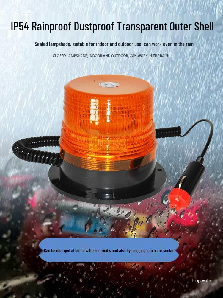 

Vehicle Roof Warning Light, 12V-48V Strobe, Magnet Suction, Cigarette Lighter Plug, Night Flashing Signal. Magnetic Car Warning Light (Red)