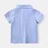 Polo de Manga Curta Estilo Coreano para Crianças - Camiseta de Algodão de Verão para Meninos