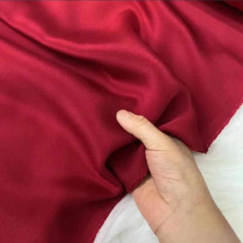 Einfarbig 100% Maulbeerseide 30 Momme Schwerer Seidenkrepp de Chine Stoff Seiden Schwerer Krepp Stoff für Bekleidung Kleider Hosen