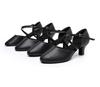 Fashion Women Cross Strap Latin Dance Shoes Adult Interior High Heels Soft Soles Ballroom Tango Teaching Performance Dancing Shoes 5/7cm