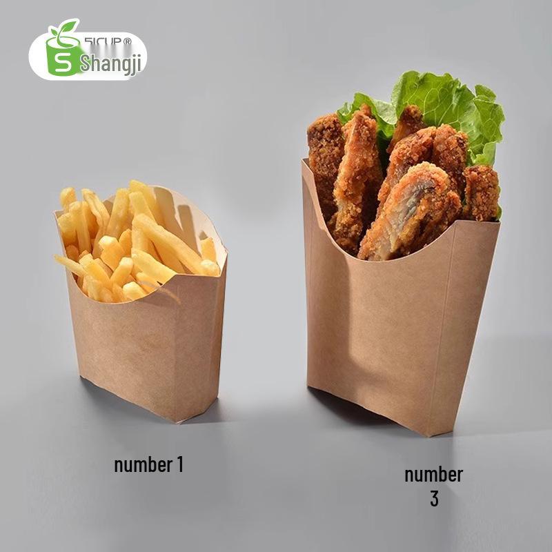 Disposable Kraft Paper French Fries and Snack Box
