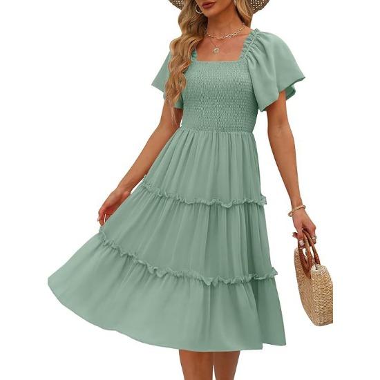 Sleeveless Bridle Pleated Fashionable and Sexy Dress