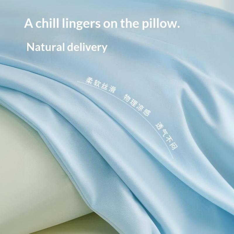 Summer Cooling Ice Silk Pillowcase Washable Breathable Air Conditioning Pillow Cover for Home Hotel Bedding Decor