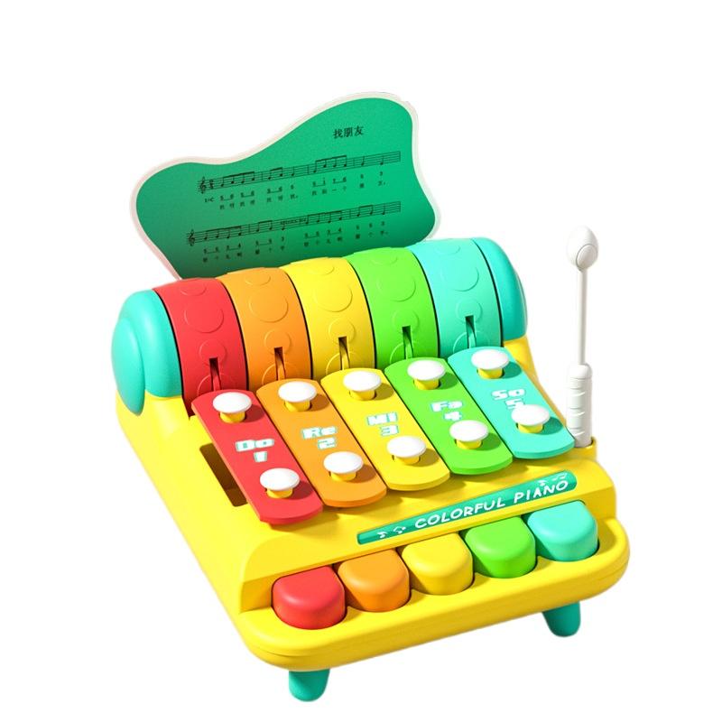 Montessori Educational Children's Xylophone Musical Instruments Toys Parish 8-Tone Piano Baby Percussion Game for 0-3 Years Old