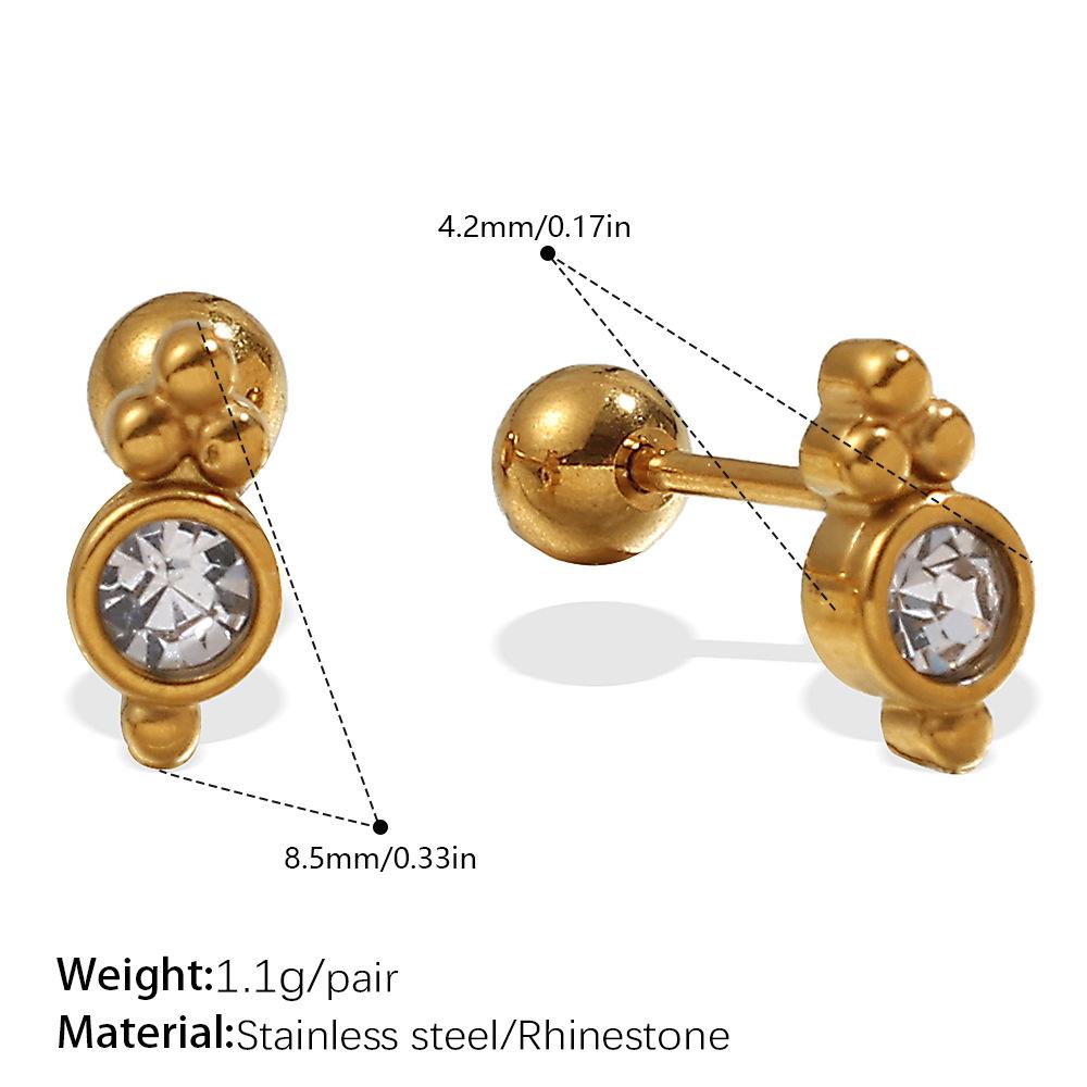 European and American diamond earrings, studs, exquisite butterfly earrings, 18K gold-plated stainless steel earrings jewelry.