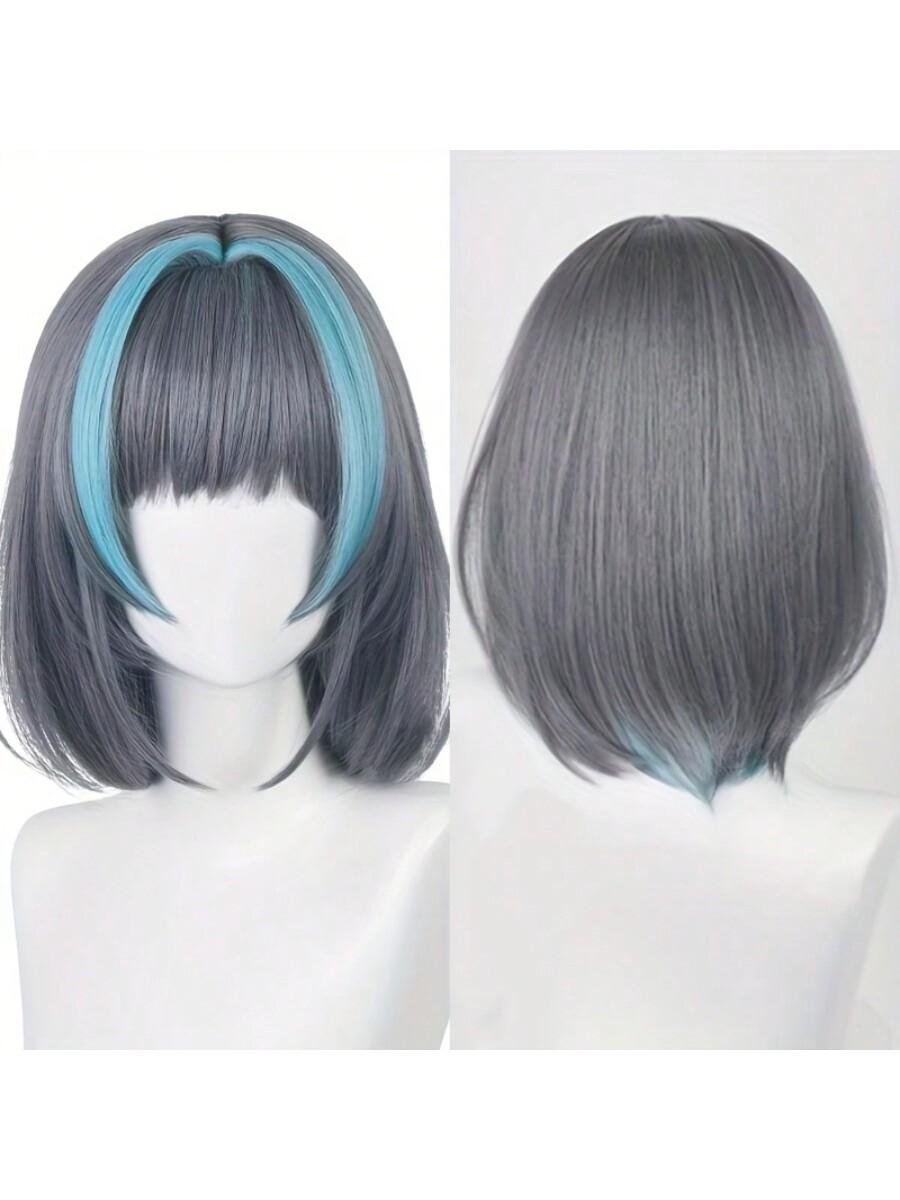 

Парик Cheshire Blue Route COS темно-серый, окрашивание синтетических волос, устойчивых к высоким температурам, подходит для костюмов, реквизита, игр, костюмов, фотографии 12inch