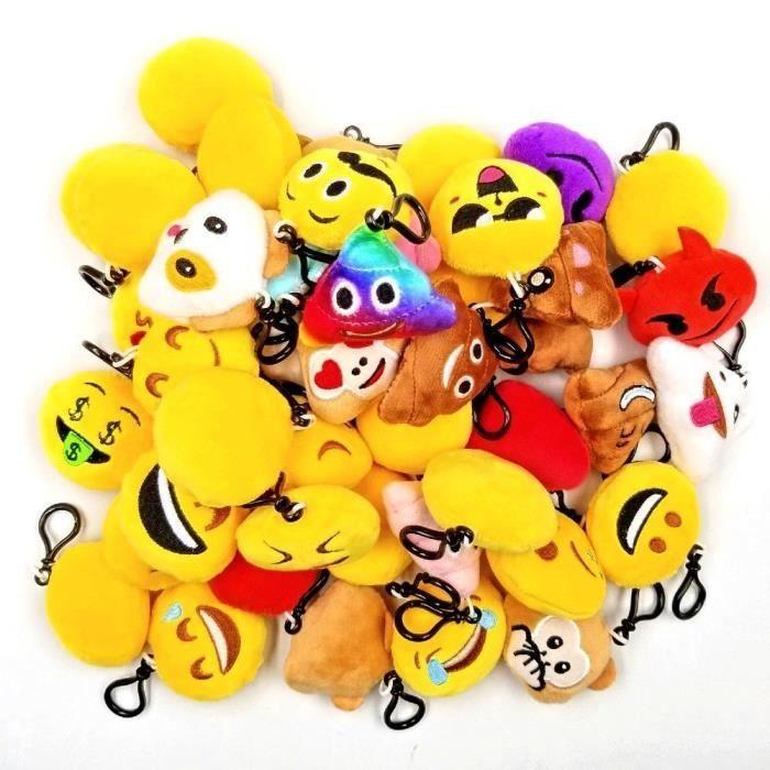 Plüschtier - jzk - Mini-Emoji - 45 Stück - 5 cm - mehrfarbig