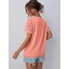 YYFS Women's Fashion Casual Summer Spring Solid Color Print Short Sleeve O-Neck Blouses & Shirts