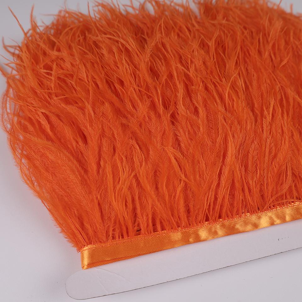 13-18CM 6M Ostrich Feather trim Cloth Belt for sewing DIY feather ribbon fringe Wedding dress clothes decoration