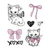 Teenytiger Ribbon Cat Tattoo Sticker That Can Be Attached Without Water Or scissOrs